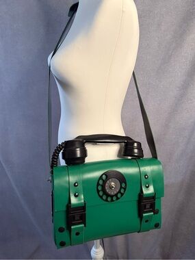 Hi-Tek Green Novelty Telephone Crossbody Bag